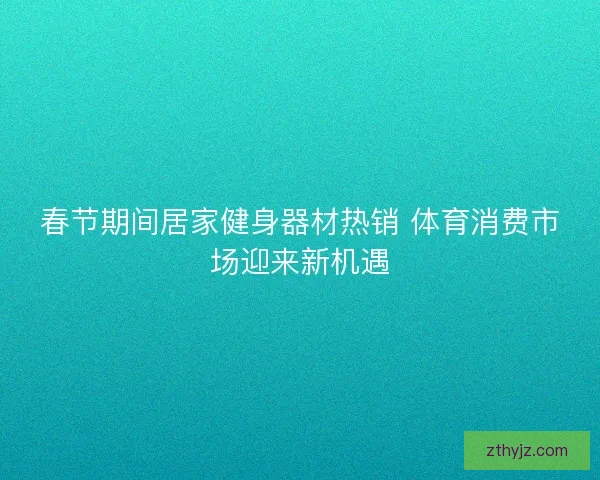 春节期间居家健身器材热销 体育消费市场迎来新机遇